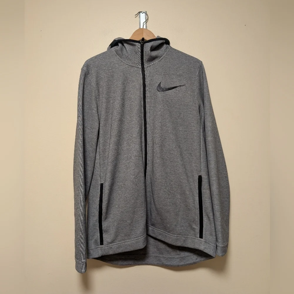 Nike Dri-Fit Showtime Full Zip Hoodie Gray Textured Men’s Size L